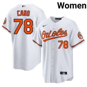 Yennier Cano Orioles Womens #78 Authentic White Jerseys 918921-186