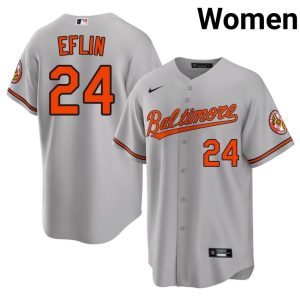 Zach Eflin BAL Orioles #24 2026 Womens Gray Jersey 690917-548