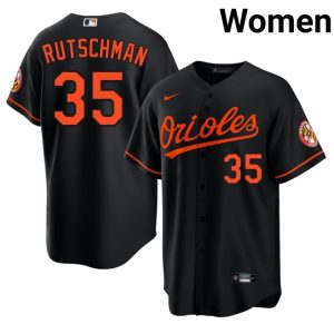 Adley Rutschman Birds 2026-27 Women's #35 Black Jerseys 158373-862