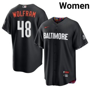 Grant Wolfram Baltimore Orioles #48 City Connect Women's Player Black Jersey 982320-724