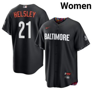 Ryan Helsley The Birds City Connect #21 Women MLB Black Jersey 676957-966