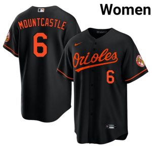 Ryan Mountcastle BAL Orioles Game Womens #6 Black Jerseys 333452-663