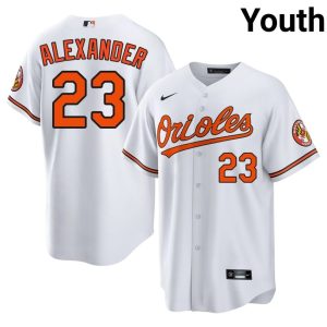 Blaze Alexander Birdland Youth Player #23 White Jersey 312457-991