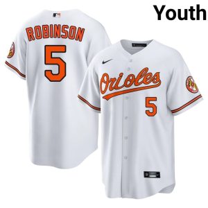 Brooks Robinson Birds #5 New Youth White Jersey 482186-771