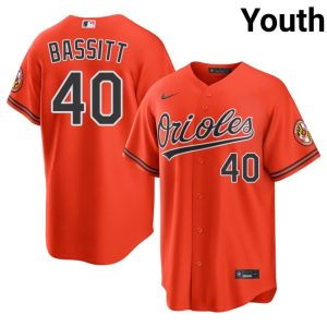 Chris Bassitt Baltimore O's Popular Youth #40 Orange Jersey 629204-119