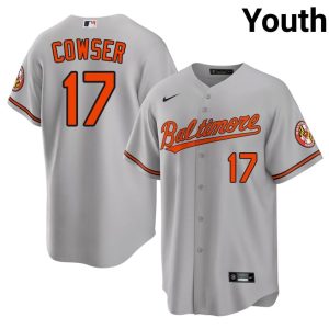 Colton Cowser BAL Player Youth #17 Gray Jersey 272941-401