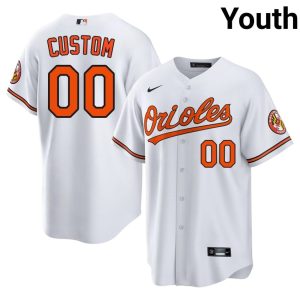 Custom Birds #00 Official Youth White Jersey 107276-808