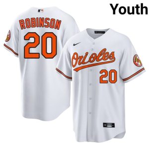 Frank Robinson Orioles Youth #20 Authentic White Jersey 714752-473