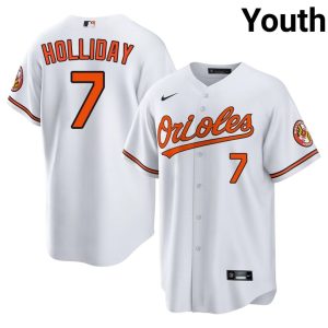 Jackson Holliday BAL Orioles Youth #7 Limited White Jersey 400188-369