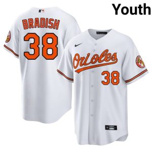 Kyle Bradish BAL Player Youth #38 White Jersey 341722-928