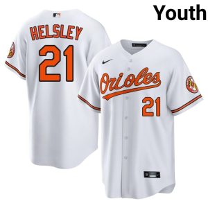 Ryan Helsley Birds #21 Youth Replica White Jersey 762667-284
