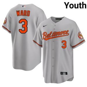 Taylor Ward Orioles #3 Youth Stitched Gray Jerseys 931877-689