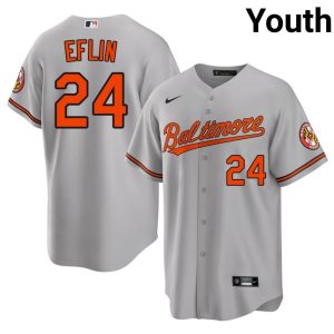 Zach Eflin Baltimore Orioles Popular Youth #24 Gray Jersey 867963-886