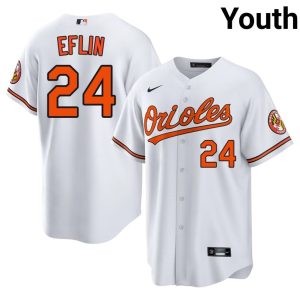 Zach Eflin Baltimore Youth Authentic #24 White Jerseys 187522-690