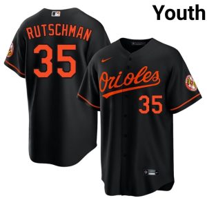 Adley Rutschman BAL O's Limited Youth #35 Black Jersey 100373-495