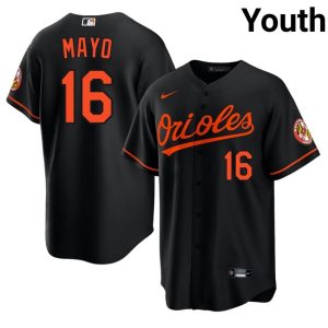 Coby Mayo Baltimore Stitched #16 Youth Black Jerseys 887526-566