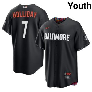 Jackson Holliday Baltimore #7 City Connect Youth Stitched Black Jersey 463719-139