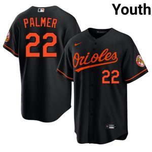 Jim Palmer O's Game Youth #22 Black Jerseys 454264-458