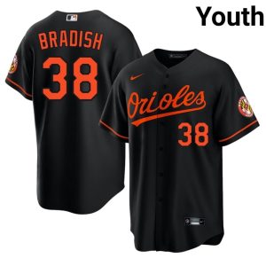 Kyle Bradish Baltimore Orioles 2026 #38 Youth Black Jersey 894532-319