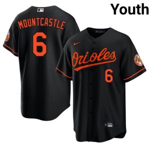 Ryan Mountcastle Orange Birds New #6 Youth Black Jersey 444870-741
