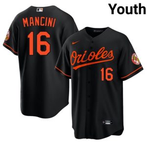 Trey Mancini Orioles #16 Limited Youth Black Jerseys 574620-143