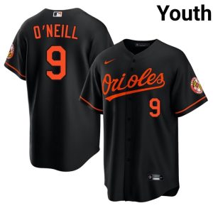 Tyler O'Neill Baltimore Orioles Player #9 Youth Black Jerseys 573036-797