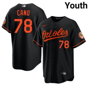 Yennier Cano BAL O's Youth Limited #78 Black Jerseys 581172-273